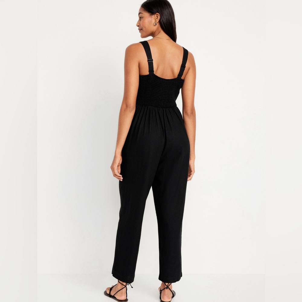 Old Navy Fit and Flare Tie Waist Jumpsuit